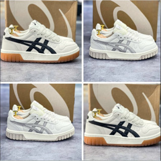 Giày Thể Thao Asics Court MZ Cream Black Gum, Đi Học Đi Chơi , Đế Tăng Chiều Cao