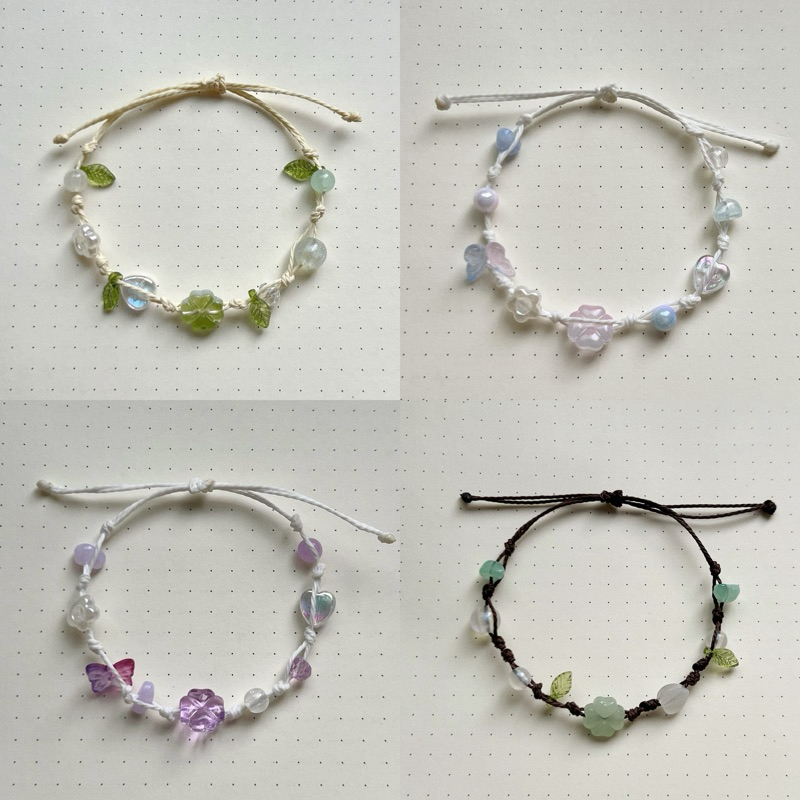 vòng tay may mắn Gee handmade - cỏ 4 lá
