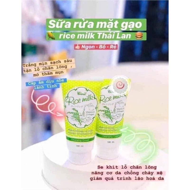 SỮA RỬA MẶT GẠO RICE MILK THÁI LAN💏💏 📷📷📷 Em này giá hạt dẻ vậy thôi chứ khách mình dùng 1 lần rồi ai