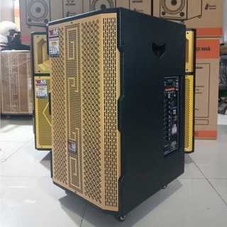 Loa Kéo Karaoke BM G-17x ( Lưới Vàng ) Bass 40cm 1600w Tặng 2 Micro UHF Chống Hú SV71