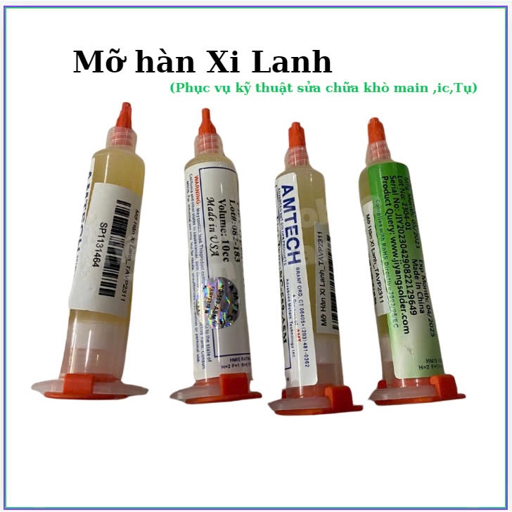 Mỡ Hàn Xi Lanh 10cc,phục vụ kỹ thuật sửa main,ic,khò hàn