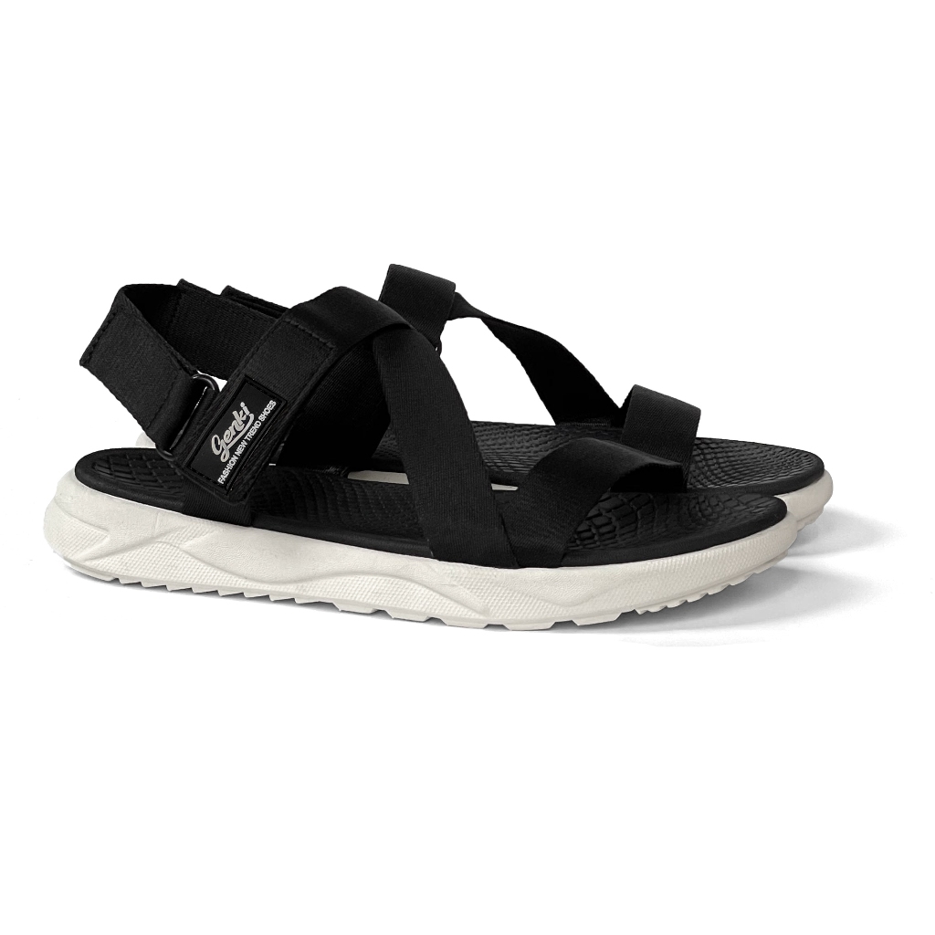 Giày Sandal Nam Thể Thao Việt Thủy mẫu Genki Quai Hậu Trẻ Trung Đen Trắng GK271