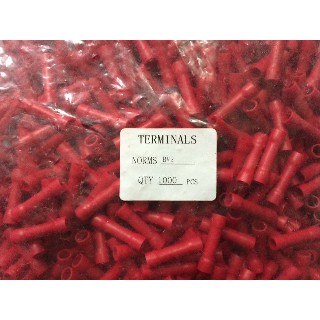 100 Ống nối dây điện 2.5, cos nối 2.5, cos nối dây BV2, Cốt nối dây