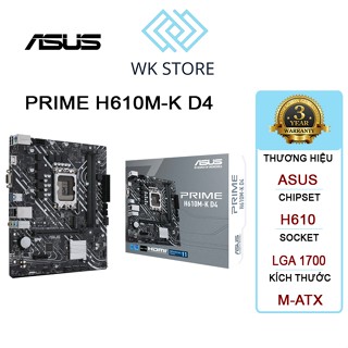 Bo mạch chủ mainboard Asus Prime H610M-K D4 LGA 1700 DDR4 - Chính hãng ( BH 3 năm)