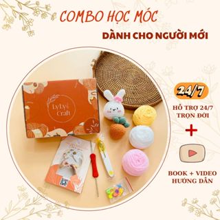 Bộ Móc Len LYLYCRAFT Dành Cho Người Mới Bắt Đầu Bao Gồm Dụng Cụ Móc Len Và Video Hướng Dẫn Cơ Bản