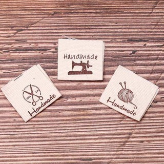 Tag vải, Mác vải in chữ handmade trang trí quần áo, túi len, mũ len và đồ thủ công