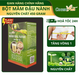 Bột Mầm Đậu Nành CocenViet, 450g Bột Mầm Đậu Nành Nguyên Chất Đốt Mỡ Đẹp Dáng Đẹp Da Eo Thon