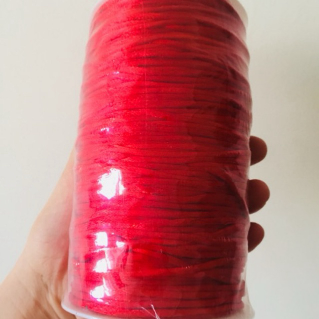 Cuộn dây dù đỏ chất dù bóng size 2.5mm size to dây tim
