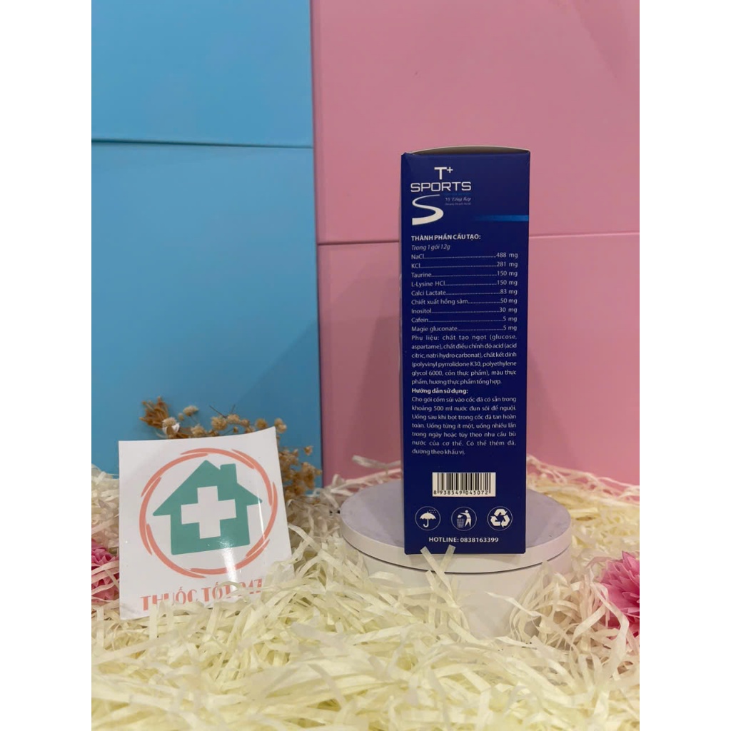 T+Sports Hộp 12 gói Thức uống thể thao bổ sung năng lượng bù nước bù điện giải bồi bổ cơ thể