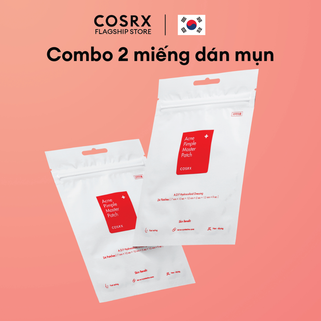 Combo 2 Miếng Dán Mụn COSRX Acne Pimple Master Patch (24 miếng x 2 gói)