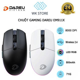 Chuột Không Dây Dareu EM911X | Dual Mode USB 2.4G, Cắm dây | LED RGB | Mới, BH 24T