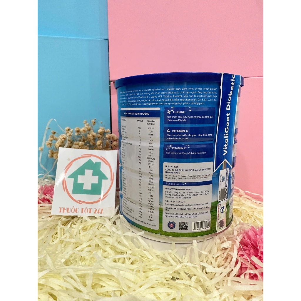 Sữa Dê Tiểu Đường Vitaligoat Diabetic (650G) Ngăn Ngừa Biến Chứng, Hỗ Trợ Kiểm Soát Đường Huyết