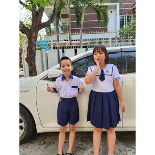 Đồng phục học sinh tiểu học - 3 mẫu quần short học sinh cấp 1 2025 - Danangsale