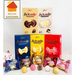 Bánh Socola Seicado Hộp Giấy 90GR - Seicado Chocolate dùng gói giỏ quà Tết 2025.