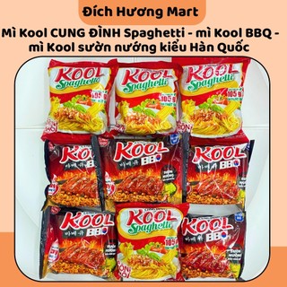 Combo 5 gói Mì Kool CUNG ĐÌNH Spaghetti - mì Kool BBQ - mì Kool sườn nướng kiểu Hàn Quốc gói 105g