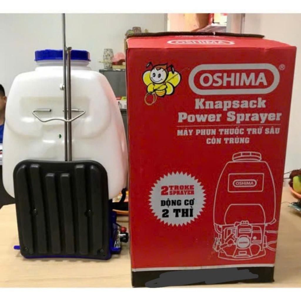 Bình phun xịt chạy xăng 2 thì Oshima 767x, máy phun thuốc oshima 25 Lít