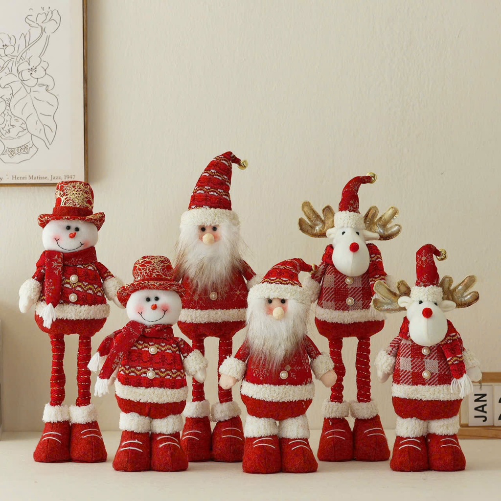 Thú Bông TB10 Chân Co Giãn Phụ Kiện Trang Trí Noel Giáng Sinh