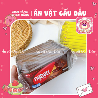 Bịch 10 gói Bánh Nabati Phô mai/ socola, bánh xốp ăn vặt - Ăn Vặt Gấu Dâu