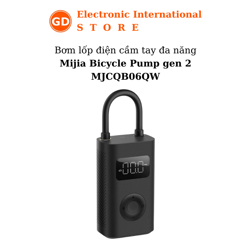 Bơm lốp điện cầm tay đa năng Mijia Bicycle Pump gen 2 MJCQB06QW - Shop  giangdang123123