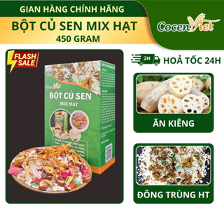Bột Củ Sen CocenViet, 450g Bột Củ Sen Mix Hạt Đông Trùng Hạ Thảo Bổ Sung Dinh Dưỡng Làm Đẹp.