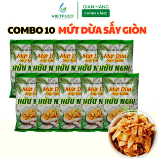 Combo 10 gói Mứt dừa khô sấy giòn Hữu Nghị ( 10 gói x 275g )