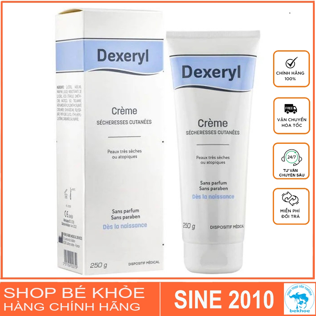 Kem Dexeryl - Dexeryl Glycerol Dưỡng khô, nẻ, chàm cơ địa, chàm sữa cho bé 50gr, 250gr
