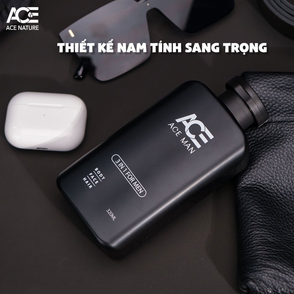 [TẶNG QUÀ] Sữa tắm 3 in 1 nam ACEMAN 320ml tắm gội rửa mặt, sữa tắm hương nước hoa nam tính