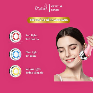 Máy massage mặt 7 chức năng- Trẻ hoá da, làm sạch sâu, Nâng cơ, Chăm sóc da bằng Ánh sáng LED & Rung nhiệt 45°C