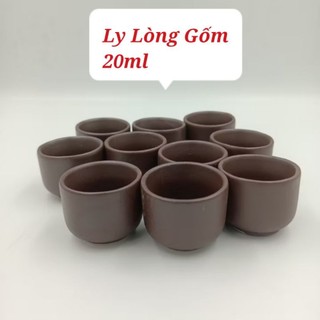  Bộ 10 chén Gốm 20ml _ Ly uống rượu men sần gốm sứ Bát tràng loại 1 