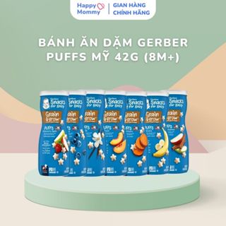 Bánh gạo cho bé ăn dặm Gerber Puffs Mỹ 42g, nhiều vị (8m+) MẪU MỚI