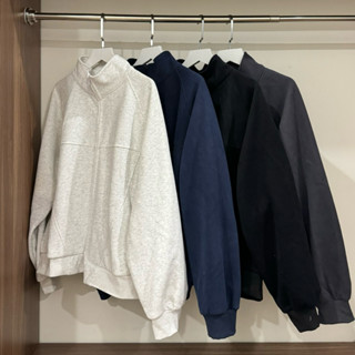 Áo Khoác nỉ cổ DỰNG dáng rộng Viền Nổi Bazic one