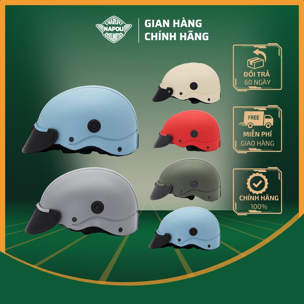 Mũ bảo hiểm Napoli Sơn - Free size 52-58cm