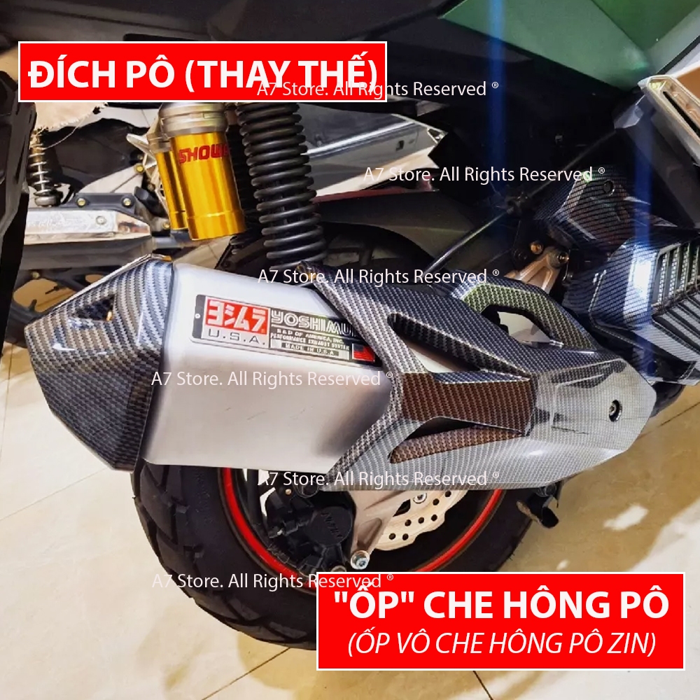 Ốp Hông Pô, Chụp Đích Pô ADV 160CC XI CARBON VT5091