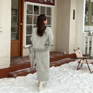 Set Dạ tweed có lót trần trám chân váy chữ A Nữ Sang Chảnh ❤️oder 2-4t