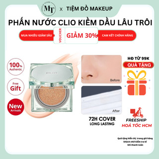   KÈM LÕI  Phấn Nước Clio Kiềm dầu lâu trôi Kill Cover Skin Fixer Cushion 15g SPF50+ | MTMAKEUPSTORE 