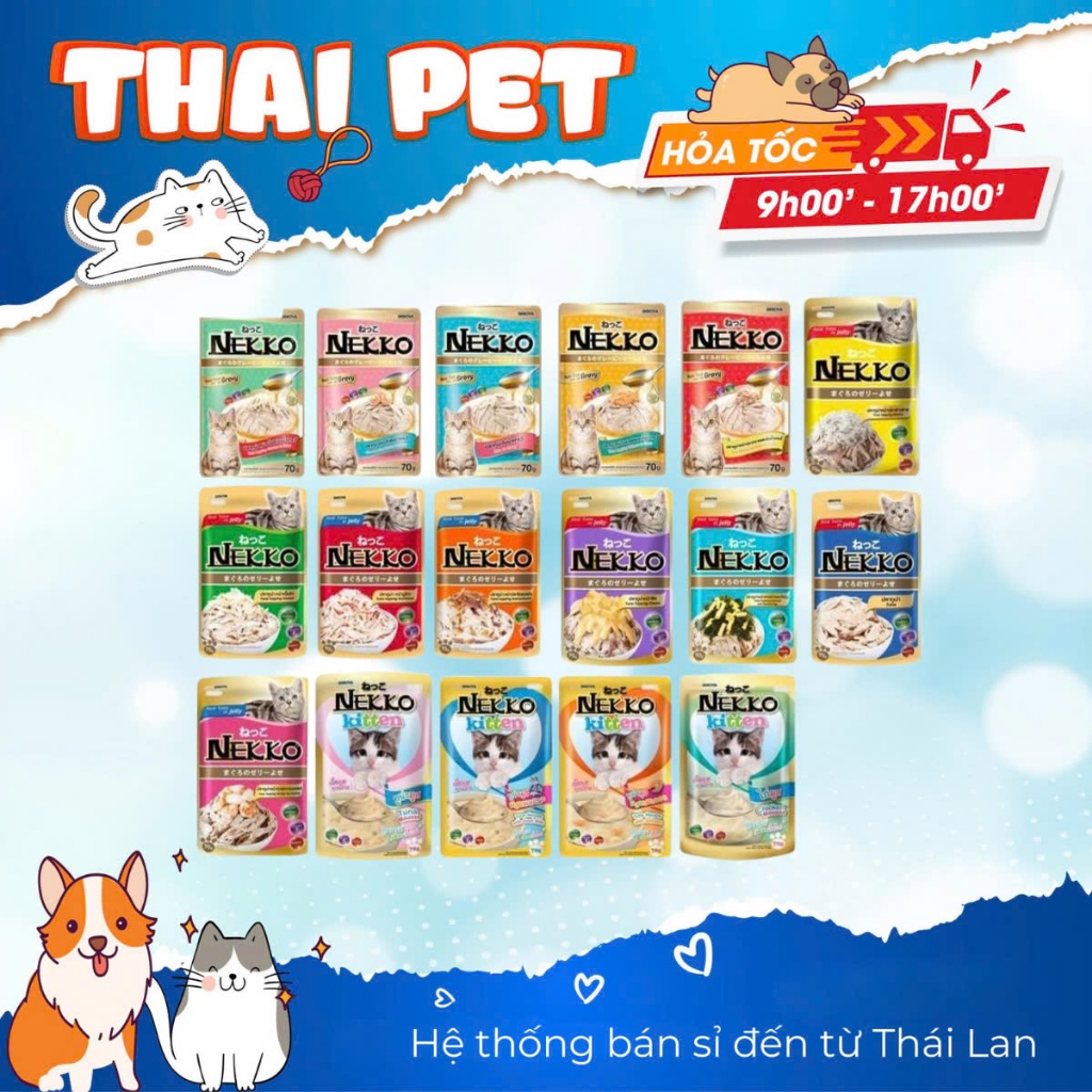 [1 THÙNG] Pate Nekko 70g x 48 gói Thai Lan