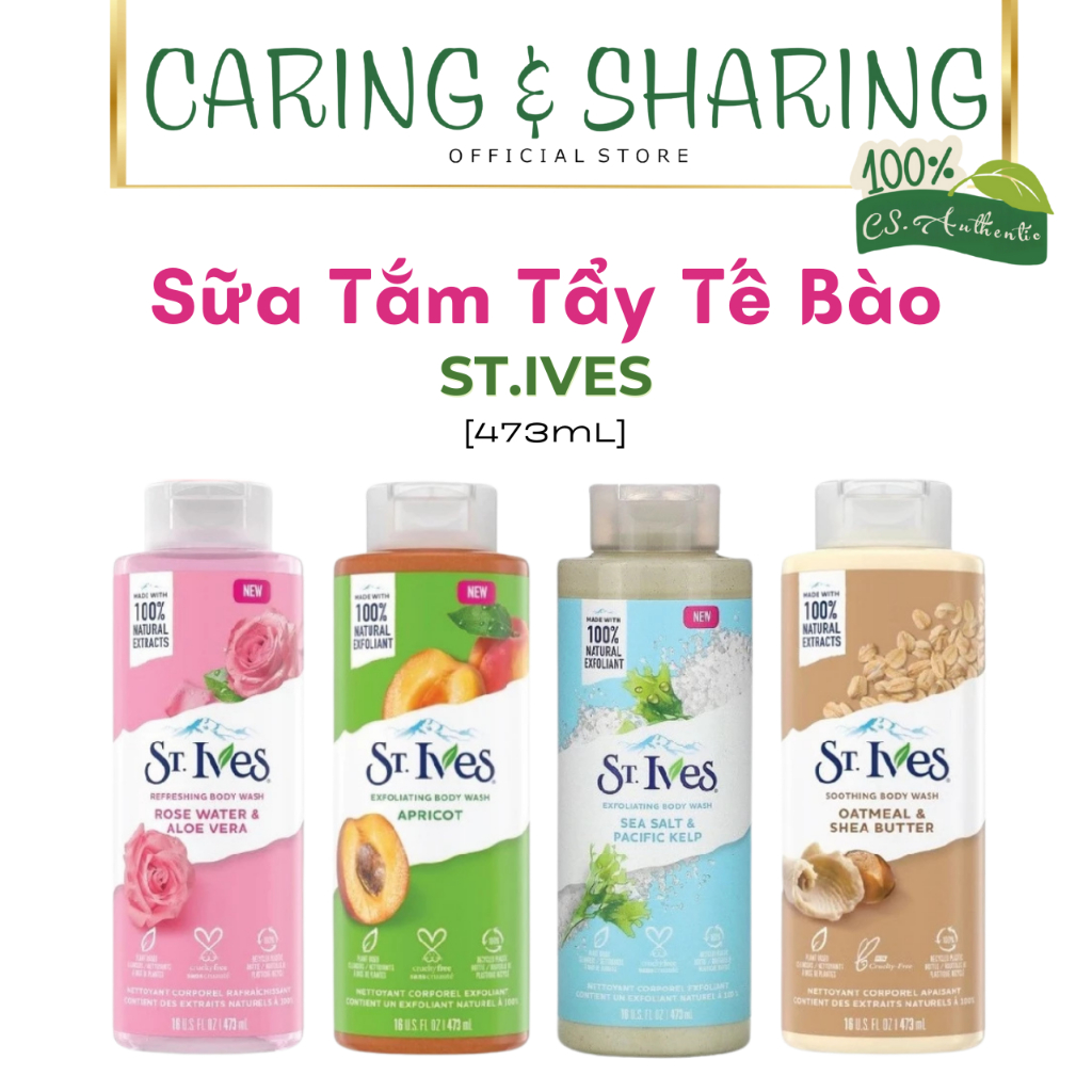 Sữa Tắm St.Ives Tẩy Tế Bào Chết Dịu Nhẹ Dưỡng Da - St. Ives Soothing Body Wash 473mL