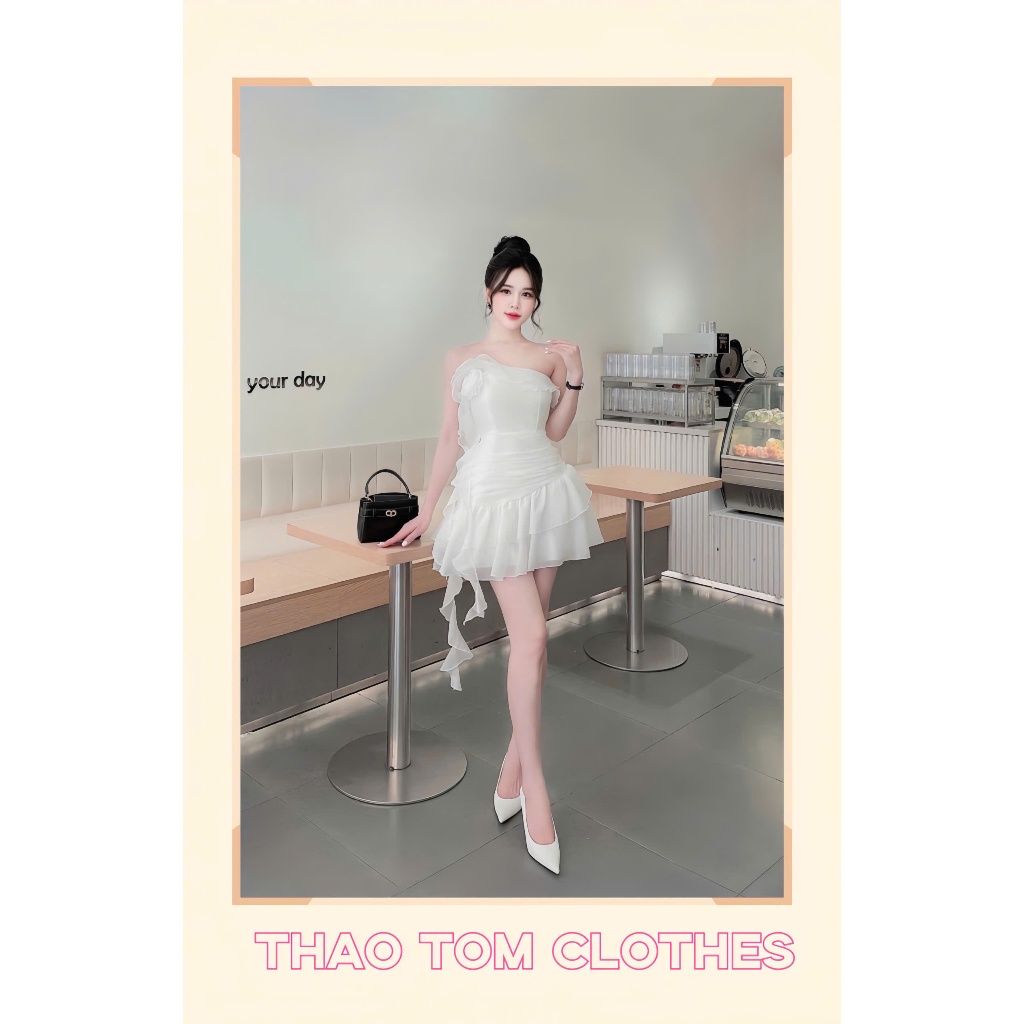 VÁY TƠ CÚP CHÉO-TÀ BÈO ĐIỆU ĐÀ-CÓ QUẦN BẢO HỘ E473