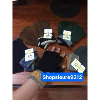  Găng Tay Len Hở Ngón Nam,Nữ SIÊU DÀY Mùa Đông 