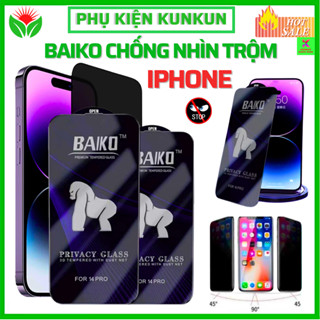 Cường lực baiko chống nhìn trộm cho iphone 17 Pro max 11 2 pro max 13 pro max 14 pro max 15 ProMax x xr xs max plus 16