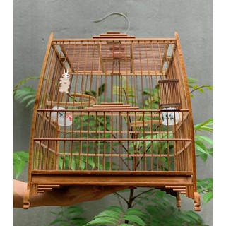 Lồng chim chào tự ráp Khung lồng chào mào báng súng trúc, tre già xử lý rộng 37cm cột thẳng nóc chữ H Bền Đẹp