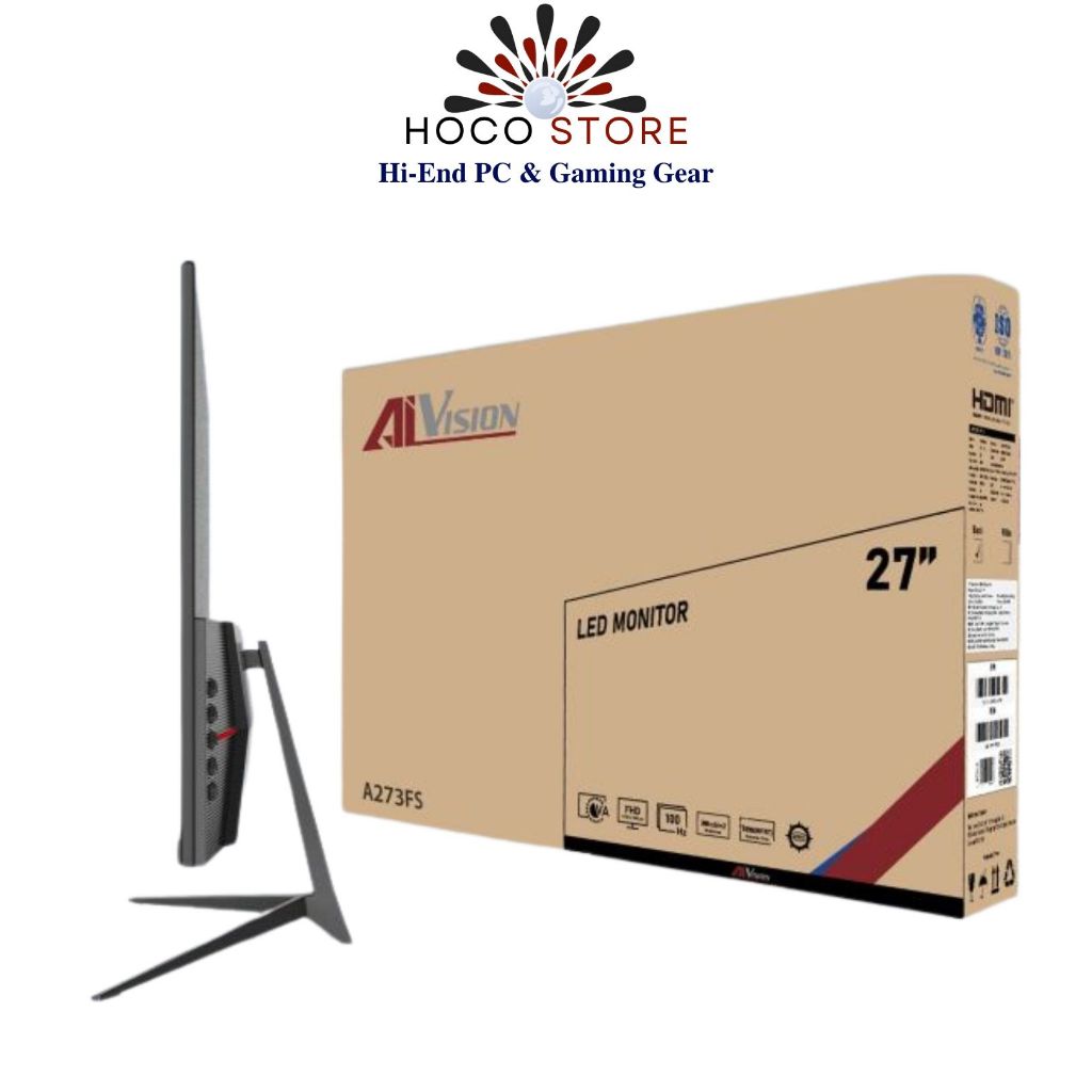Màn Hình AiVision A273FS 27 Inch – Đen, Độ Sáng 250 cd/m², Tấm Nền IPS, | Hoco Store PC | BigBuy360 - bigbuy360.vn