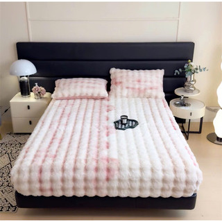 Ga gối lông thỏ Omber bo chun cao cấp,lông mềm mịn,sang trọng ko tĩnh điện