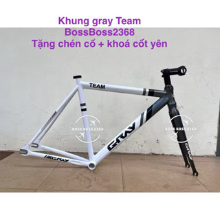 (có sẵn) khung xe fixed gear Gray F10, Gray team, Gray rain hàng real  ( khoá cốt yên + phuộc)