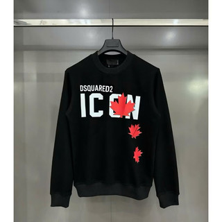  Áo thun sweater boy phố in chữ ICON 3 lá - Áo nỉ cổ tròn dài tay unisex thời trang thu đông 