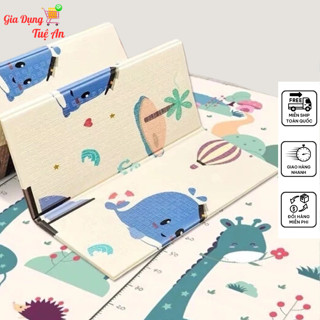 Thảm xốp gấp gọn xpe lót sàn 2 mặt cho bé tập bò chống ngã chống thấm
