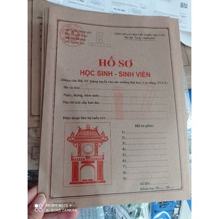 Hồ sơ hoc sinh sinh viên (10 bộ )