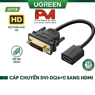 Cáp chuyển đổi dvi 24+1 sang hdmi ugreen ug- 20118 - hàng chuẩn chính hãng
