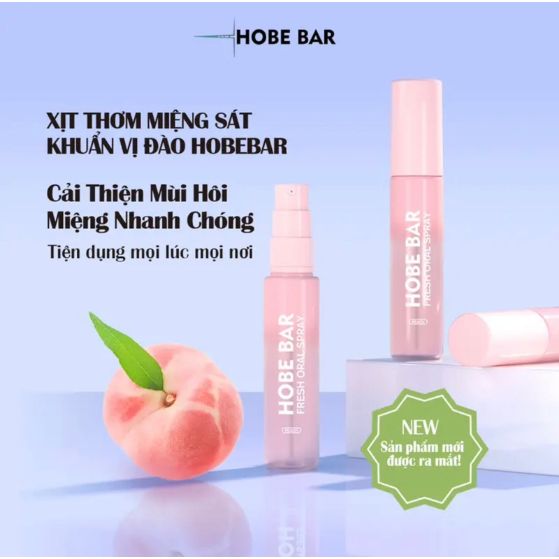 Xịt thơm miệng HOBE BAR - Khử mùi hôi miệng - Thơm mát tự tin