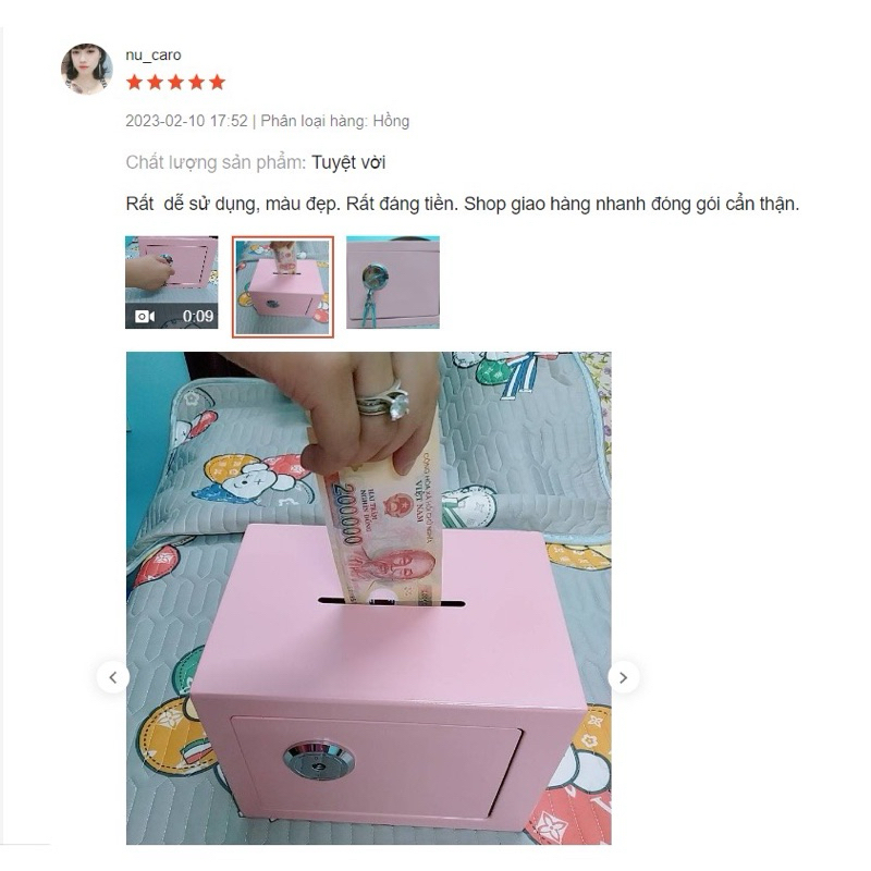 Két sắt mini 17K có khe đút tiền chống trộm chế độ bảo mật cao, chống cháy, có ốc vít vào tường